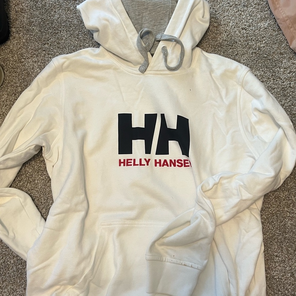 Helly Hansen White and Gray Hoodie